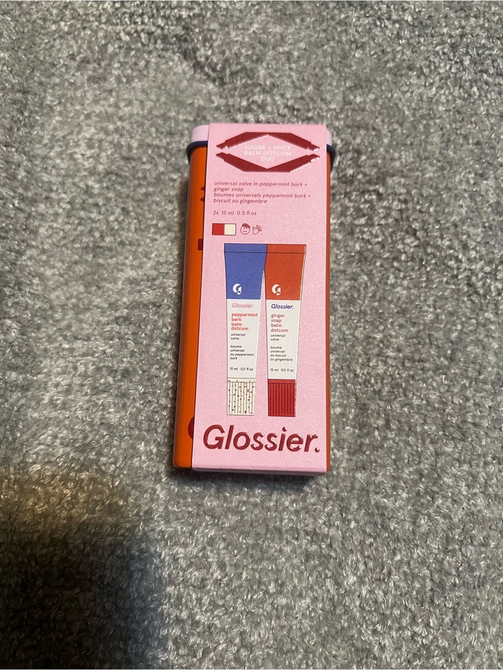 Glossier Lip Balm Duo — Sugar + Spice
